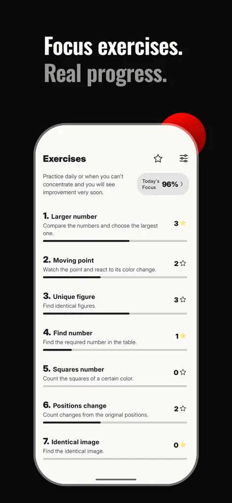 Concentration training. - Productivity App | MWM
