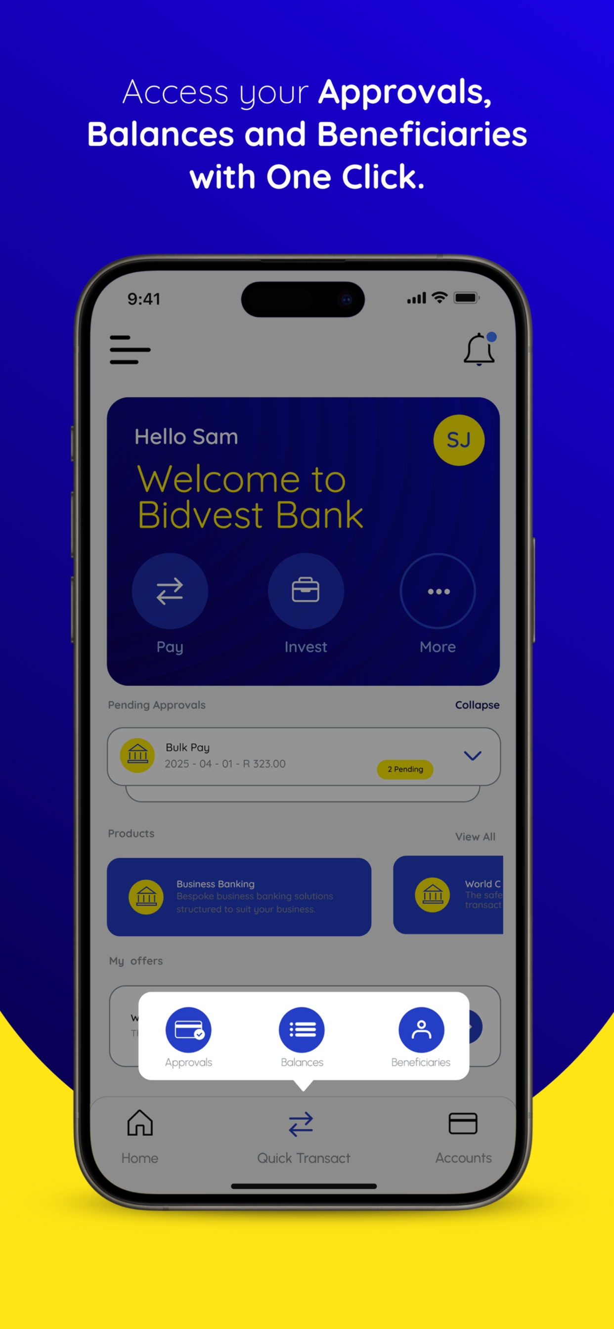 Bidvest Bank One App