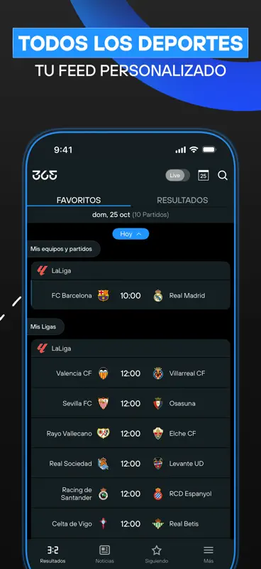 365Scores: resultados en vivo screenshot 3 of 10