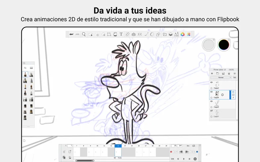 Captura de pantalla de Sketchbook Pro en iPhone 4