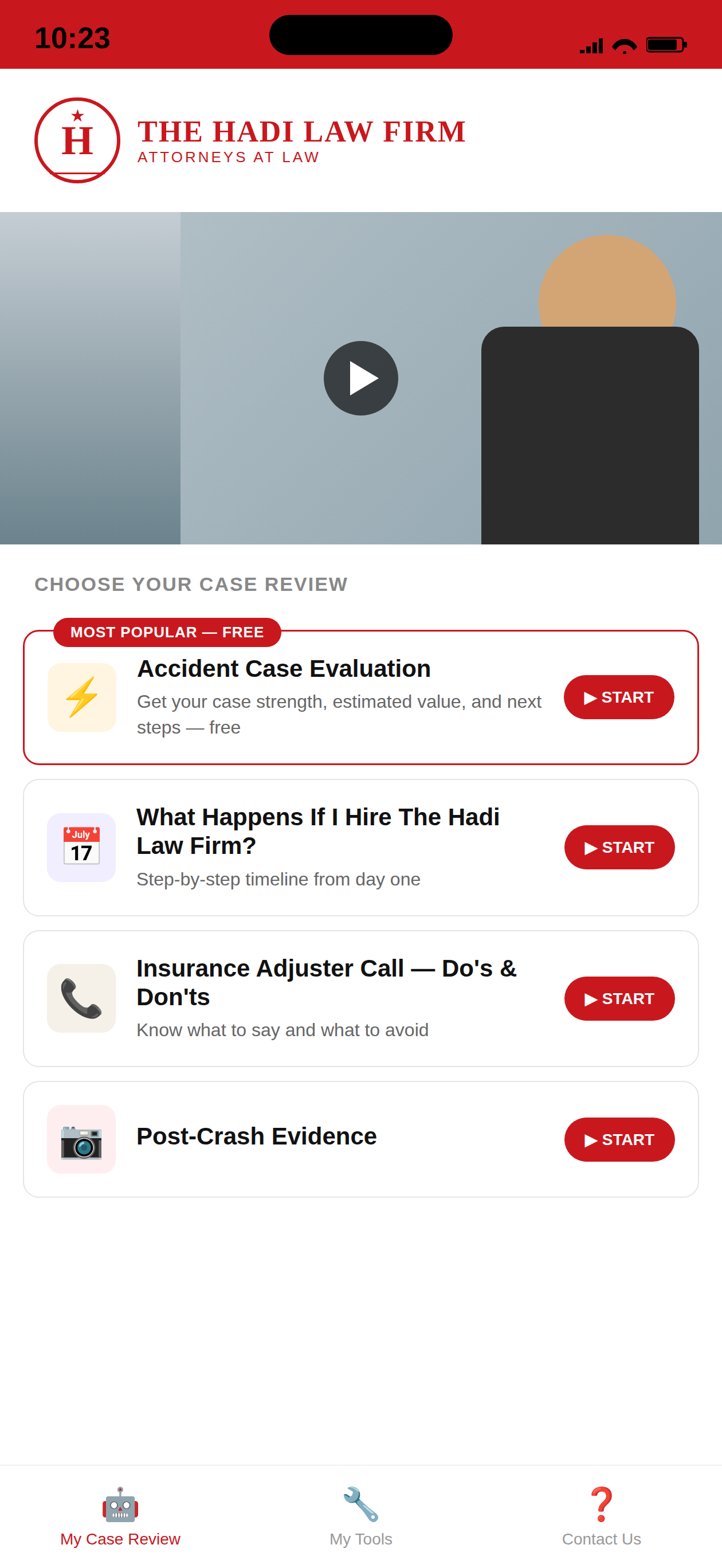 The Hadi Law Firm Injury App