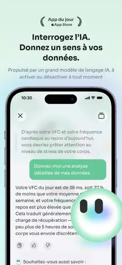 Capture d'écran de StressWatch : Moniteur VFC IA sur iPhone 5