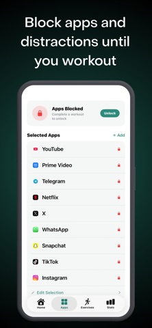 Workout to Unlock Apps - UNLK iPhone screenshot
