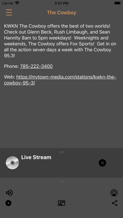 KWKN 95.3 The Cowboy Screenshot