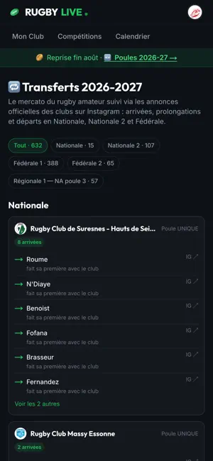 Rugby Live screenshot 3