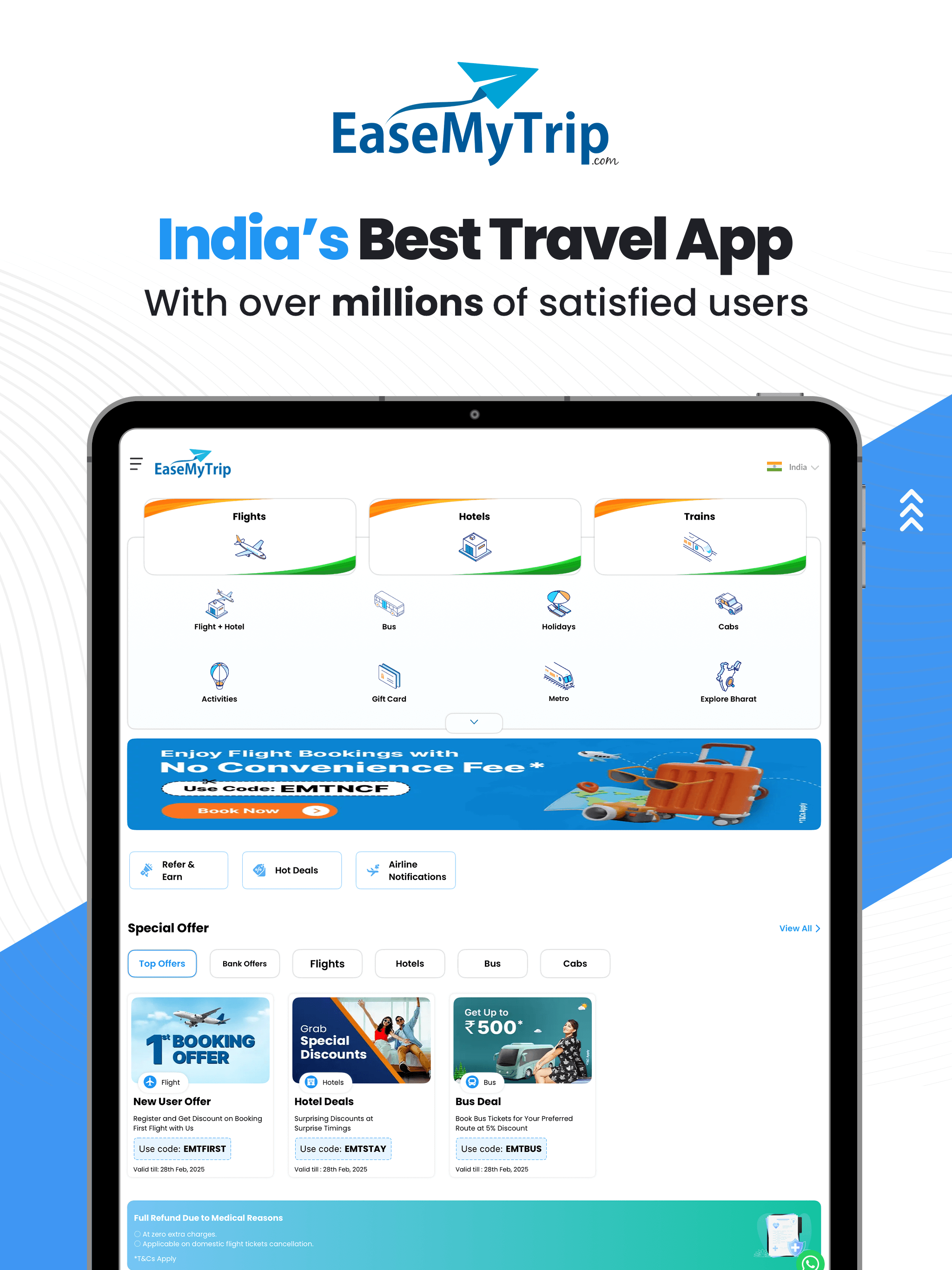 EaseMyTrip Flight, Hotel, Bus screenshot 10