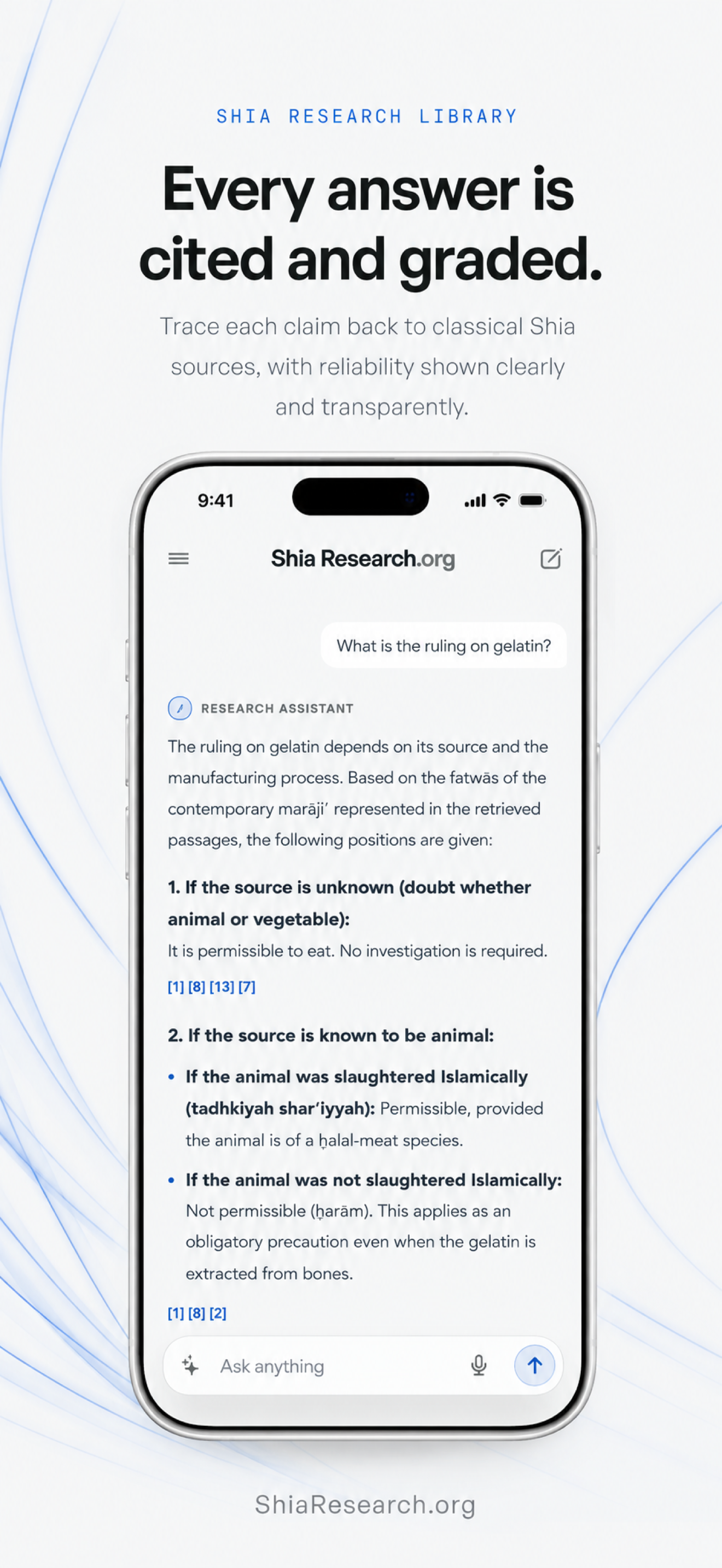 Shia Research: Ask & Cite screenshot 2