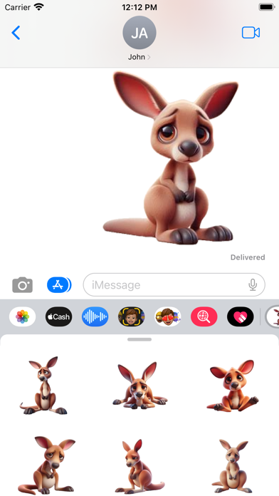 Sad Kangaroo Stickers Screenshot