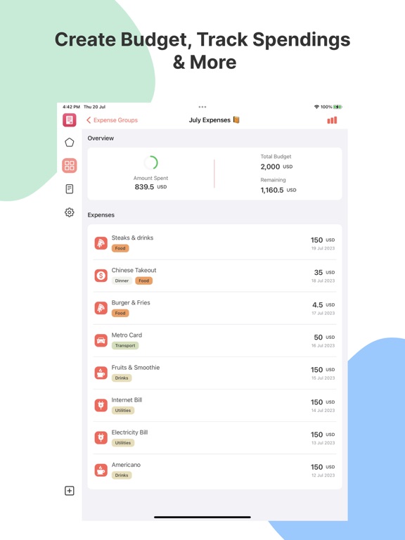 Screenshot #6 pour Expense Diary - Budget Tracker
