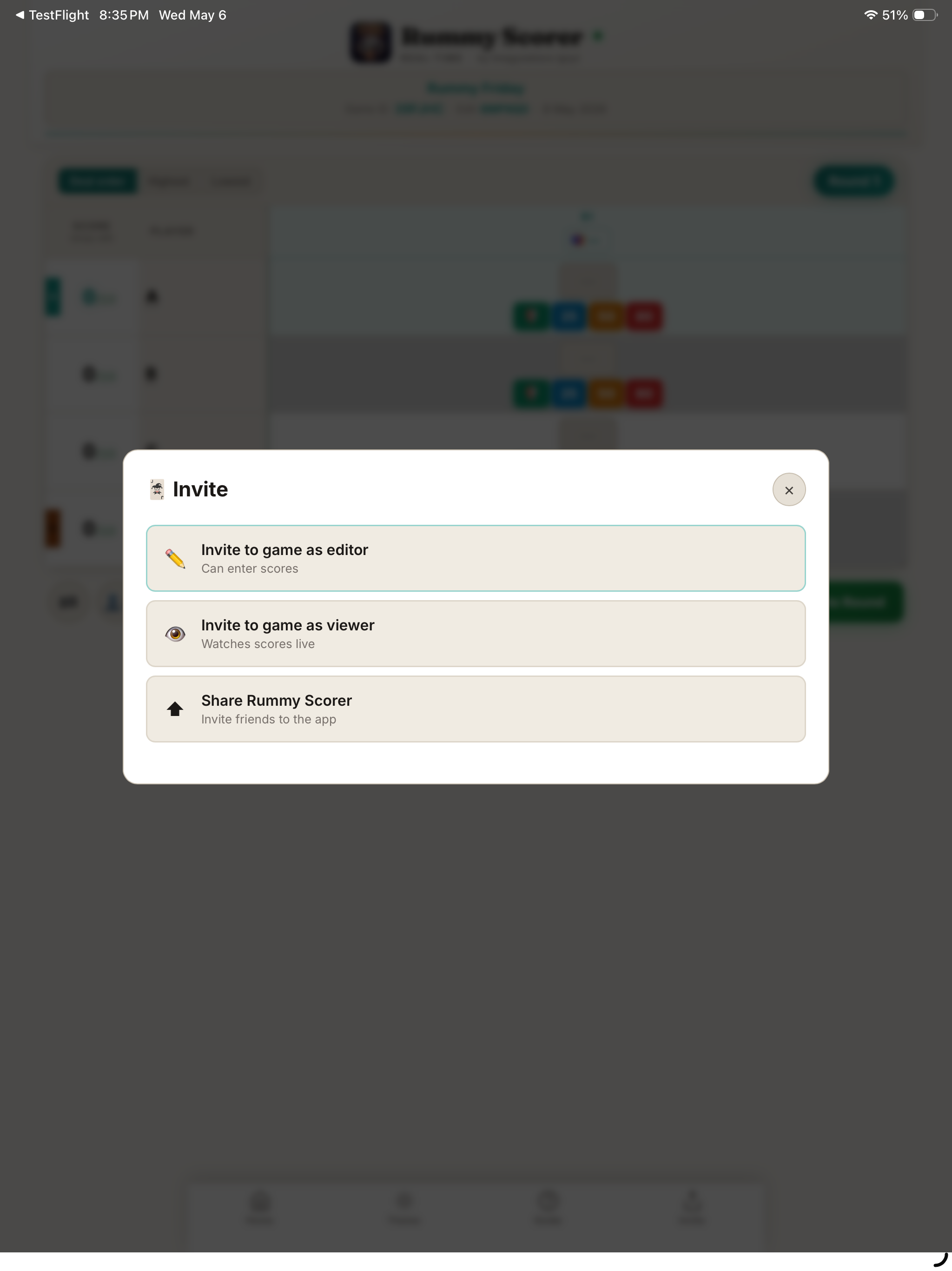 Rummy Scorer: Real-time