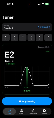 Dad's Guitar Tuner Screenshot 1 of 10