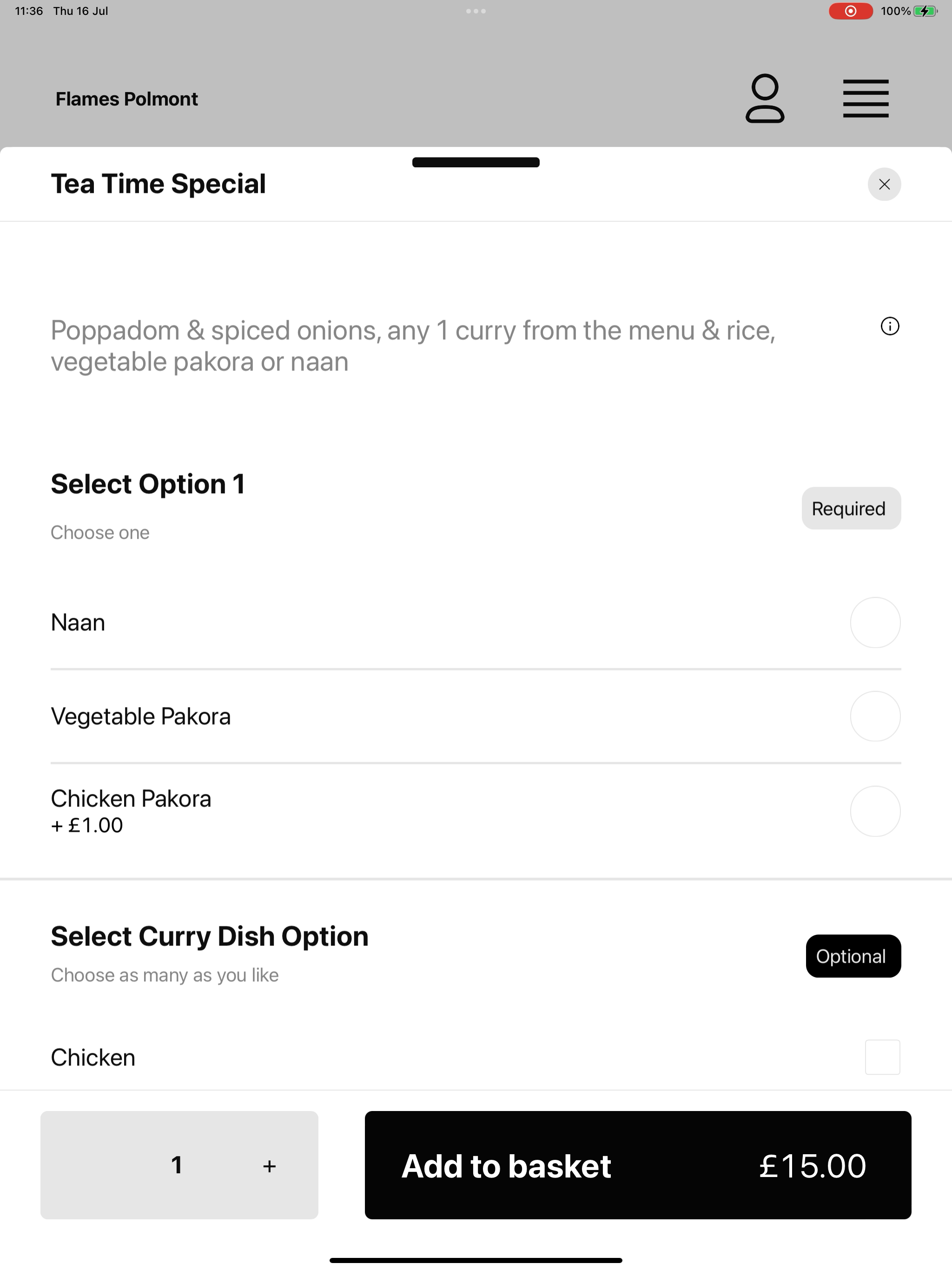 Flames Tandoori Polmont screenshot 16