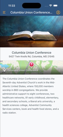 Columbia Union Conference iPhone screenshot