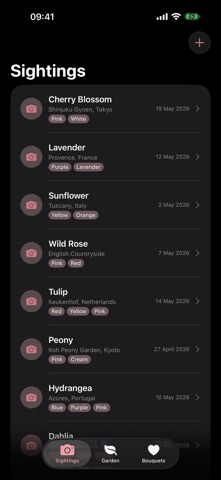 Petal: Flower Journal & Log iPhone screenshot