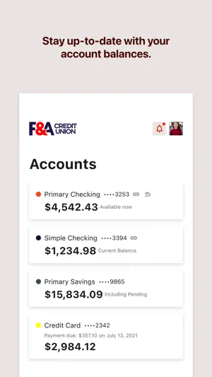 F&A Mobile Banking screenshot 2