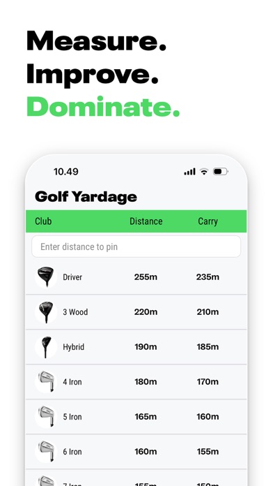 Golf Yardage Screenshot