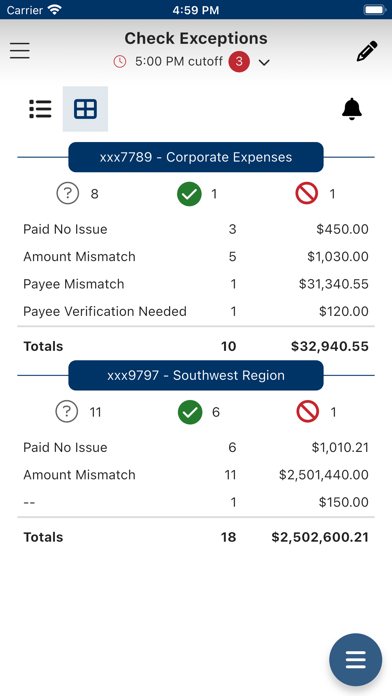 Nevada State Bank Positive Pay iPhone screenshot