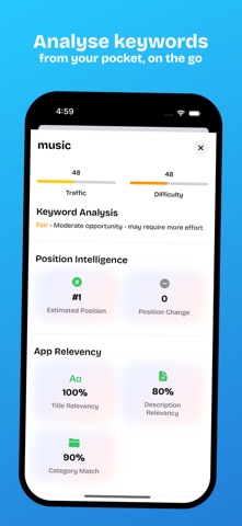 Radar App Keyword Optimization screenshot