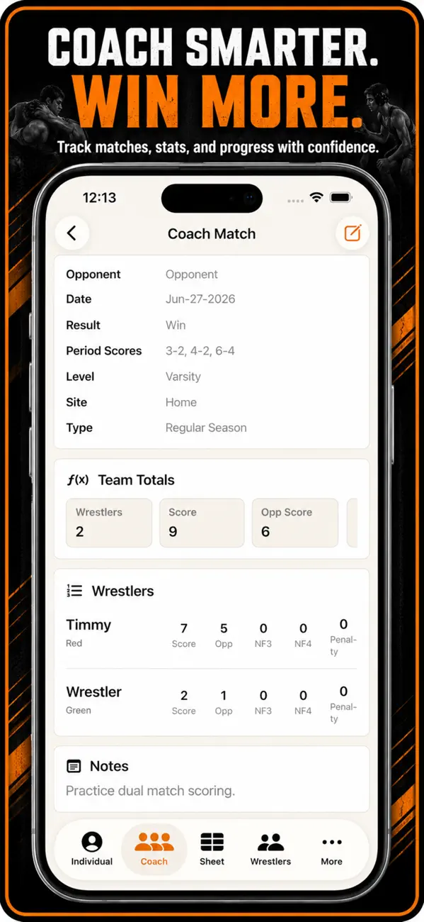 Wrestling+ Stats & Scorebook Screenshot 1