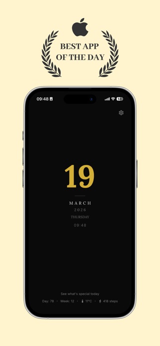 Today – Date & Quote Widget Screenshot 1 of 6