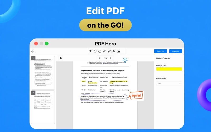 PDF Hero - PDF Editor iPhone screenshot