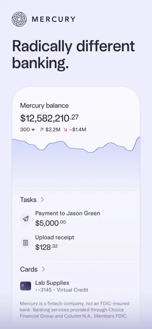Mercury | Bank Differently screenshot 1