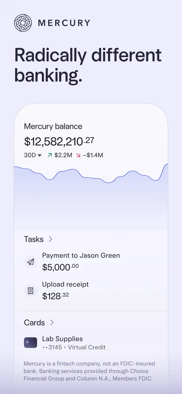 Screenshot #1 pour Mercury | Bank Differently