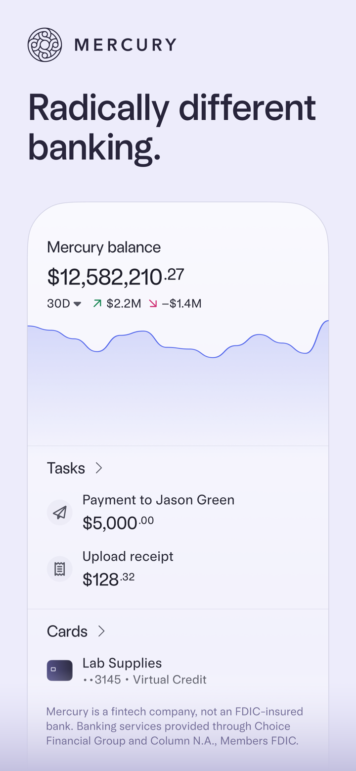 Mercury | Bank Differently screenshot 1