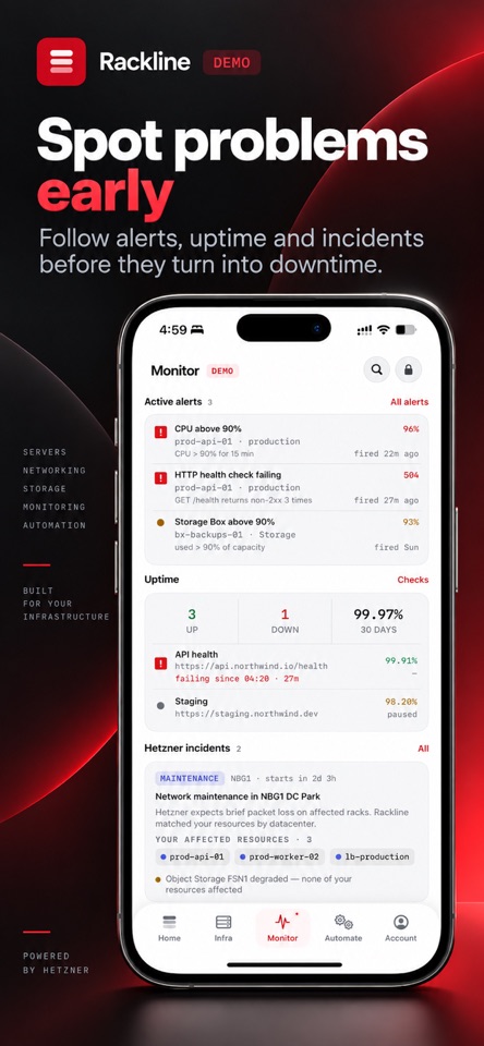 Rackline: Hetzner Manager screenshot 4