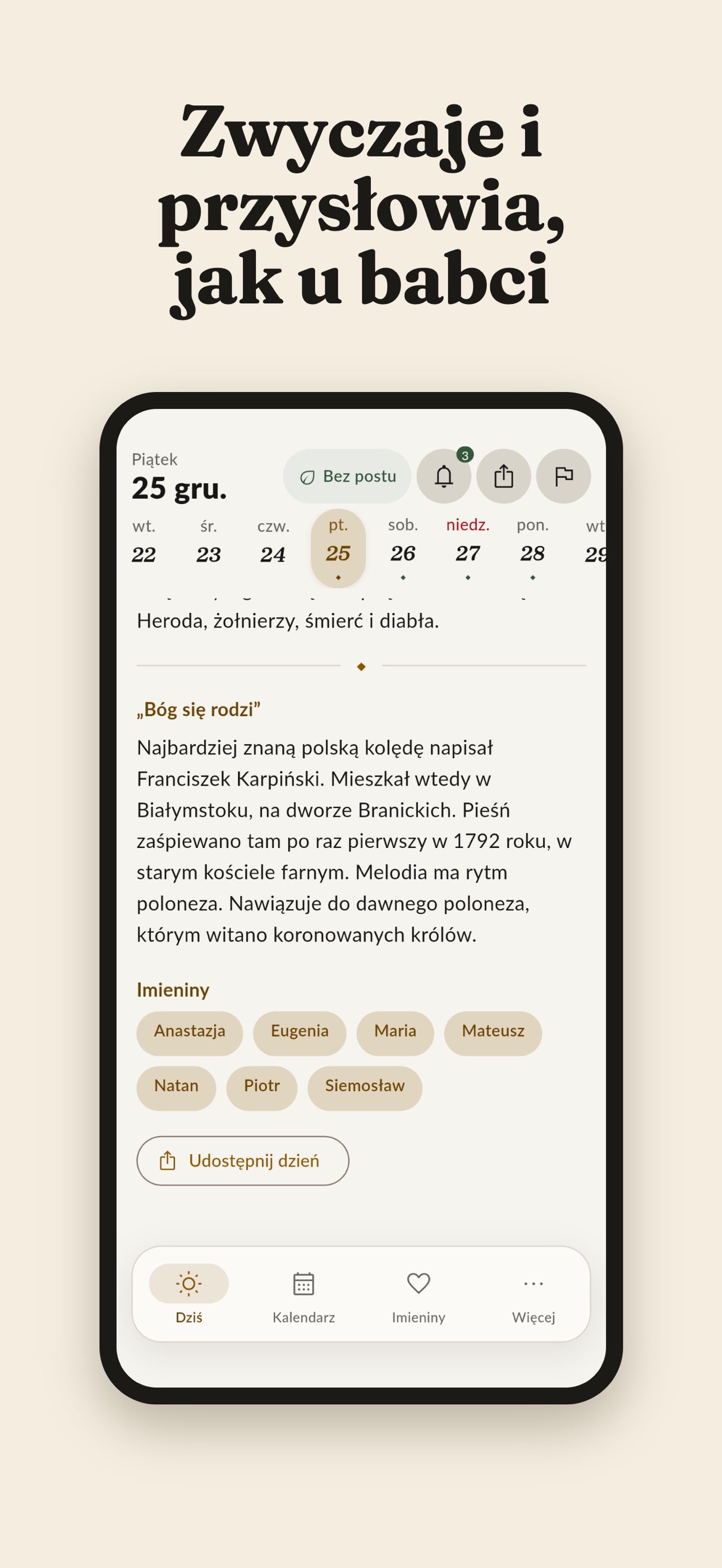 Screenshot 2 of Dzionek: imieniny i święta
