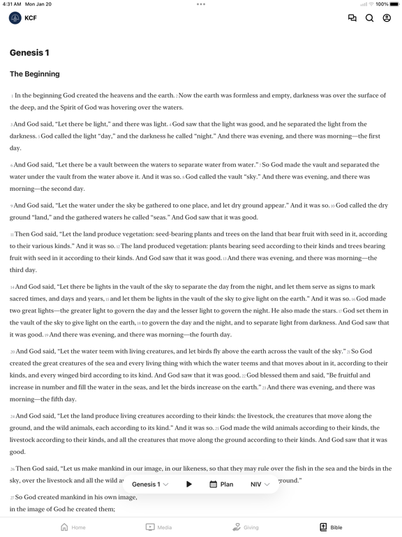 Kokomo Christian Fellowship iPad screenshot 3 - Education app