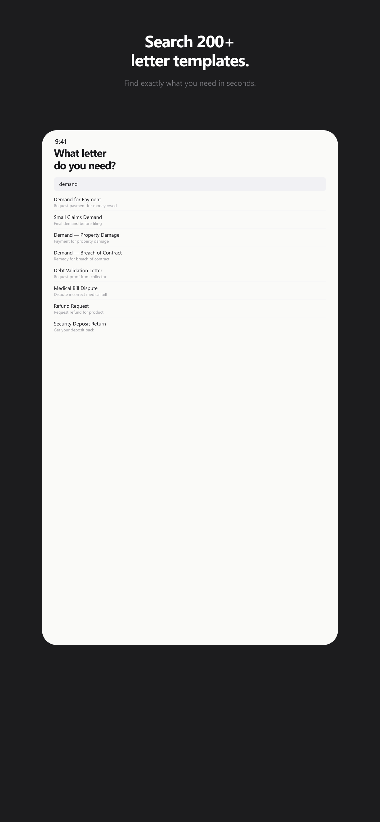 FormalWriter: Letter Templates