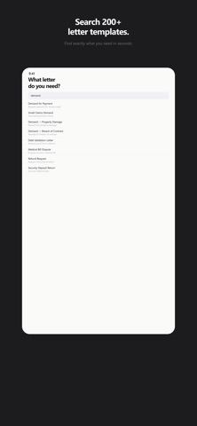 FormalWriter: Letter Templates iPhone screenshot