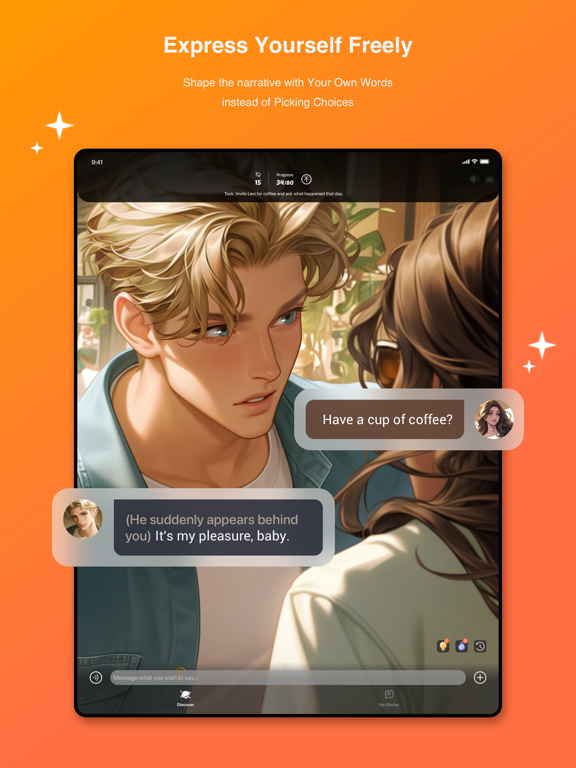 MyStori - live your dreams iPad screenshot 1 - Entertainment app