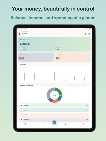 SmartFlousi: Budget Planner iPad screenshot