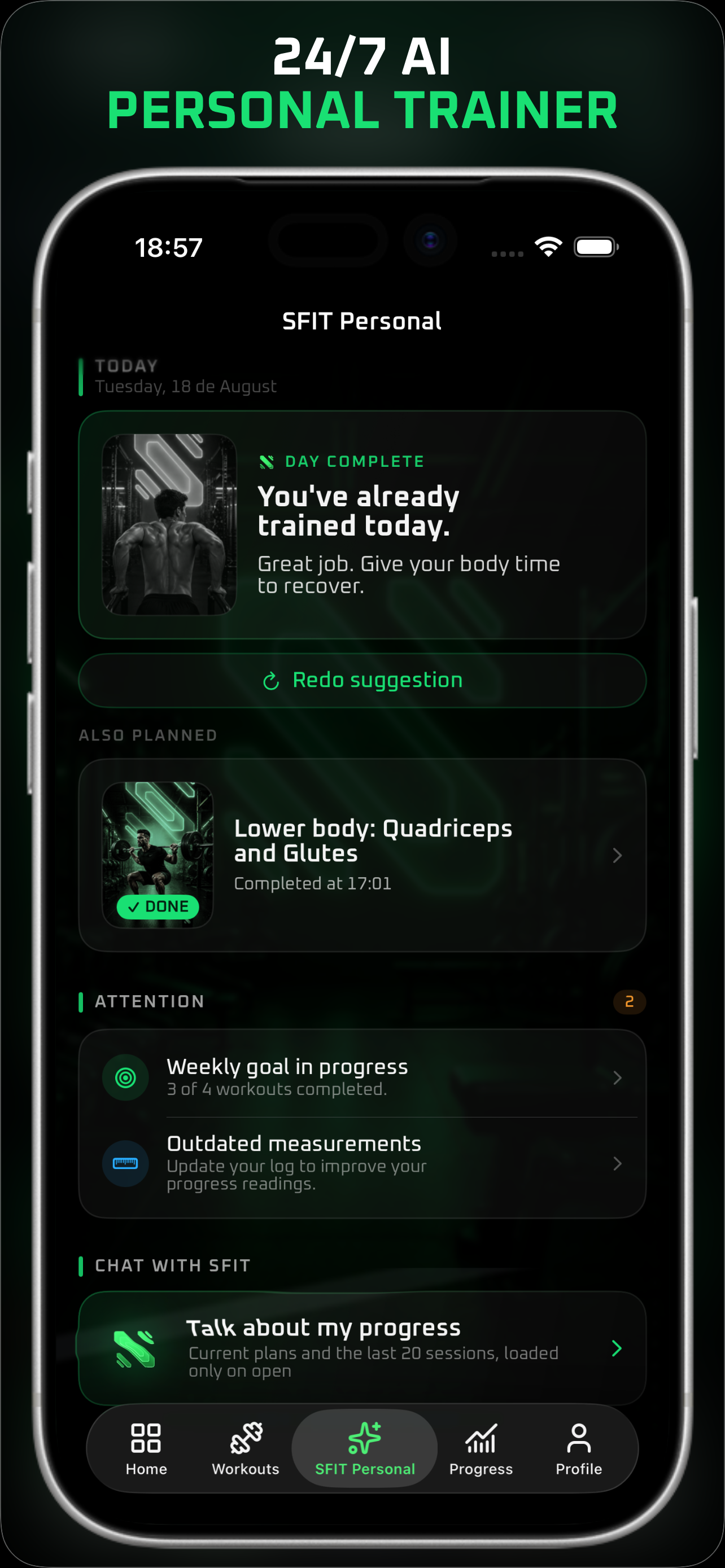SFIT - Workout & Personal App screenshot 5
