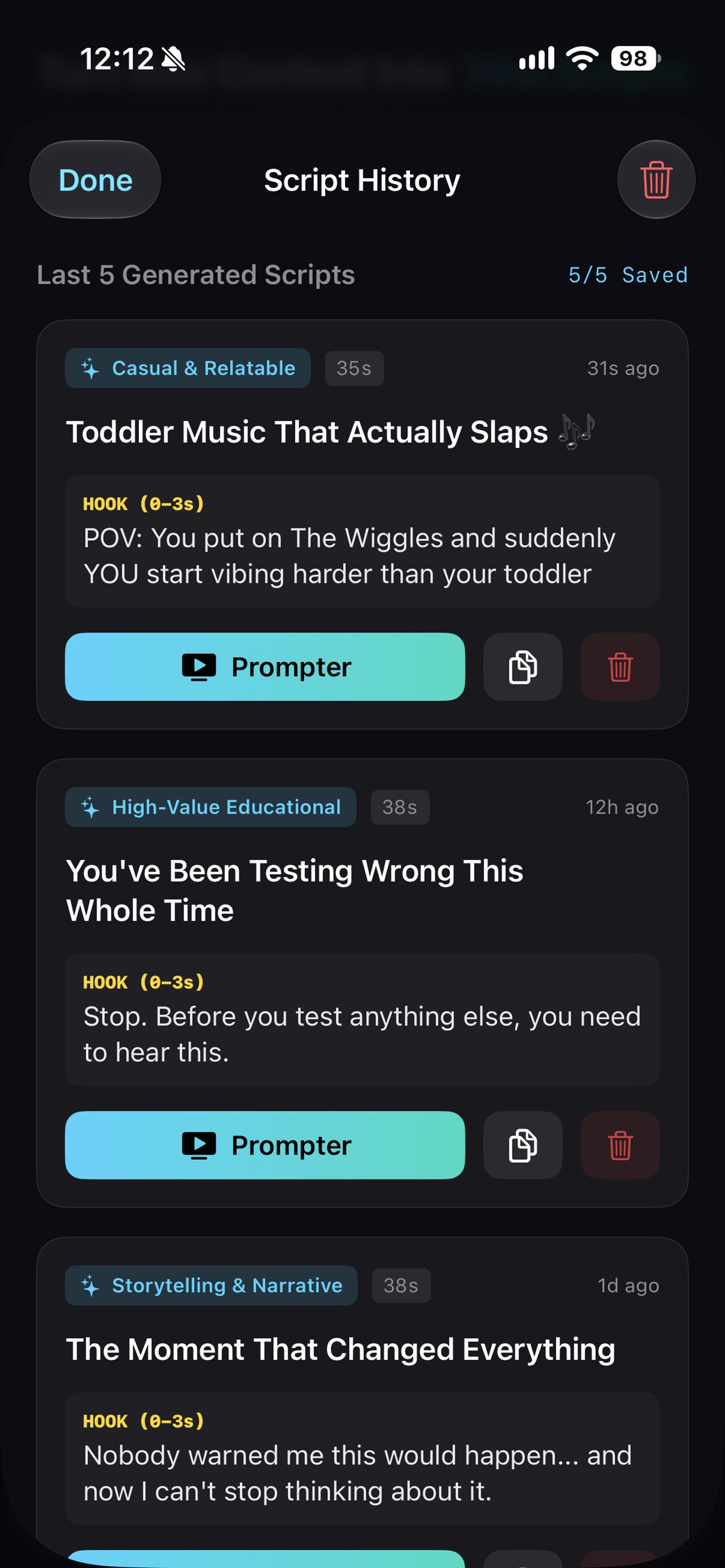 Screenshot 5 of ScriptFlip: AI Video Scripts