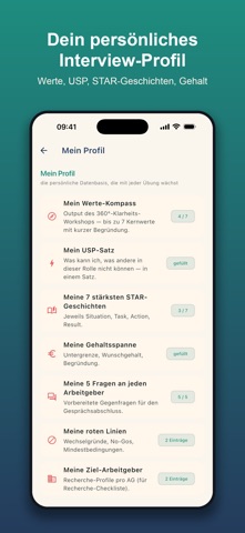 Vorstellungsgespräch iPhone screenshot