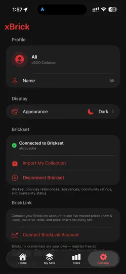 Captura de pantalla de XBricker - Lego Collector en iPhone 6