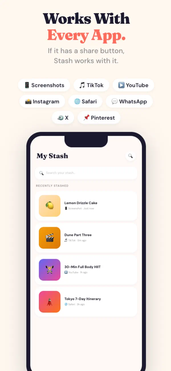#4. Stash Anything: Save For Later (iOS) By: Sean-Thomas Hammon