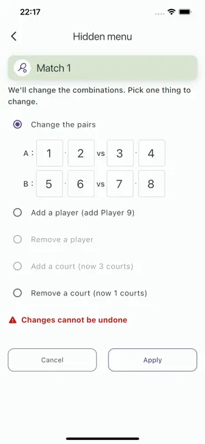 Doubles Draw & Pairings screenshot 3