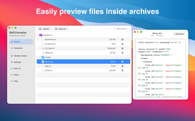 Screenshot #2 pour RAR Extractor-Unzip RAR ZIP 7Z