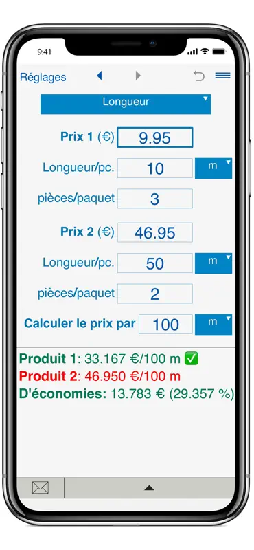 Calculateur de prix unitaires screenshot 4 of 8