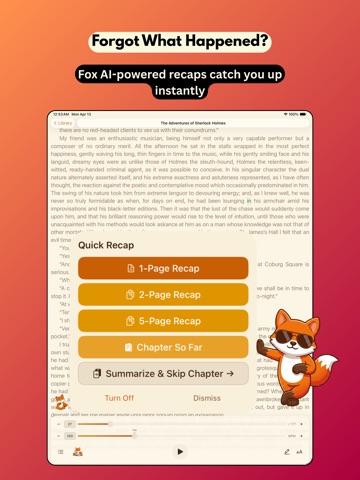 Fox Reader: AI Audiobook Maker iPad screenshot
