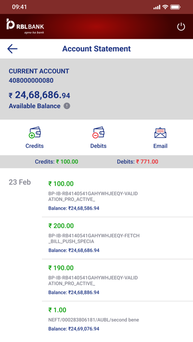 RBL Bank BizBank Screenshot
