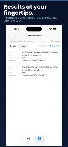 Postgres Editor screenshot