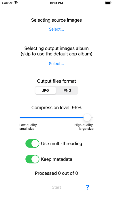 WebP images batch converter Screenshot