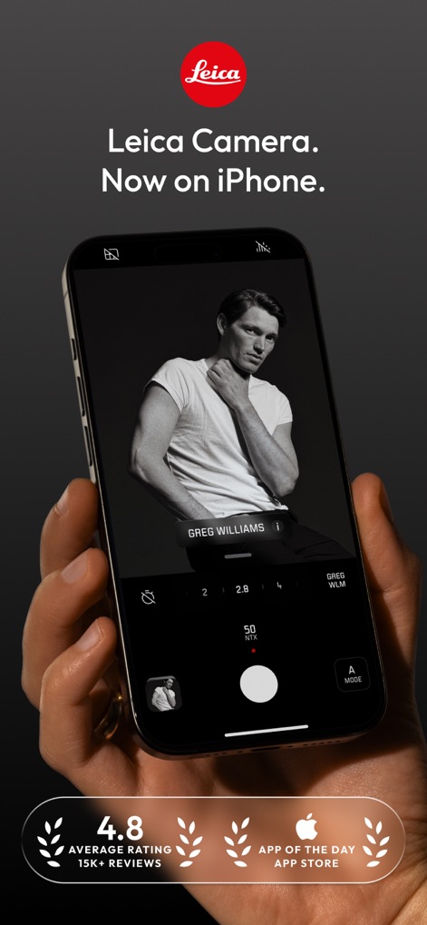 Leica LUX - Pro Manual Camera - This tool provides advanced manual controls like aperture settings and offers artist collaboration features, such as the Greg Williams filter, to refine every shot.