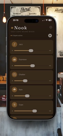 Nook: Cozy Cafe Sounds screenshot