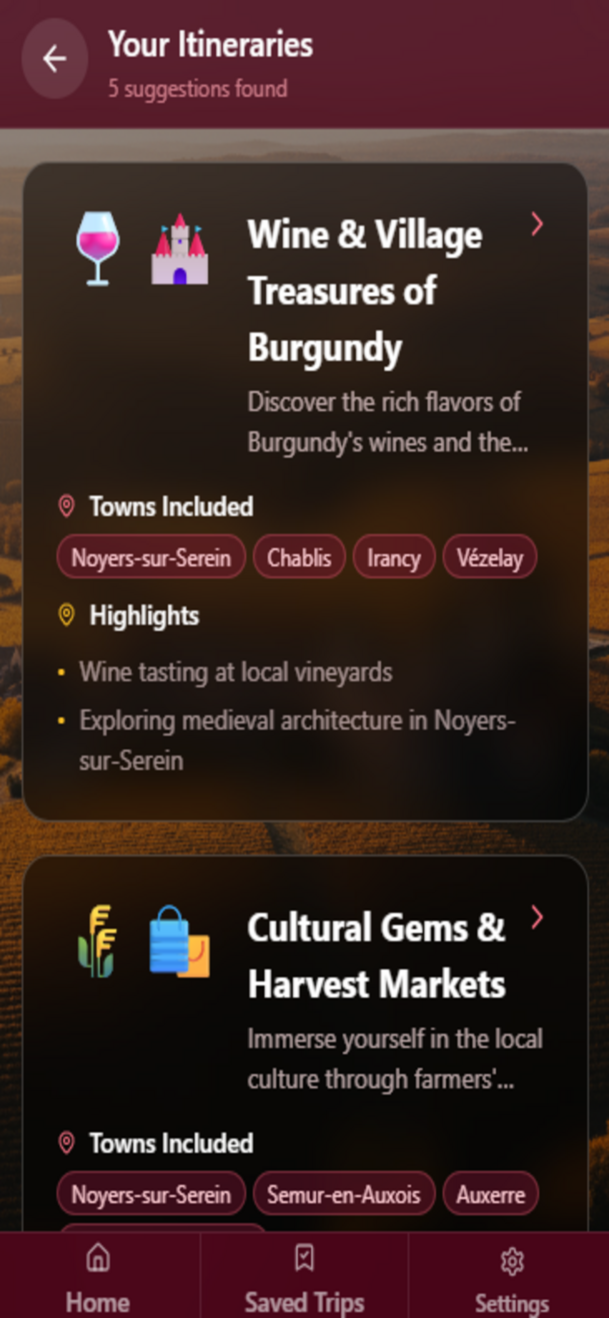 Burgundy Guide - Trip Planner